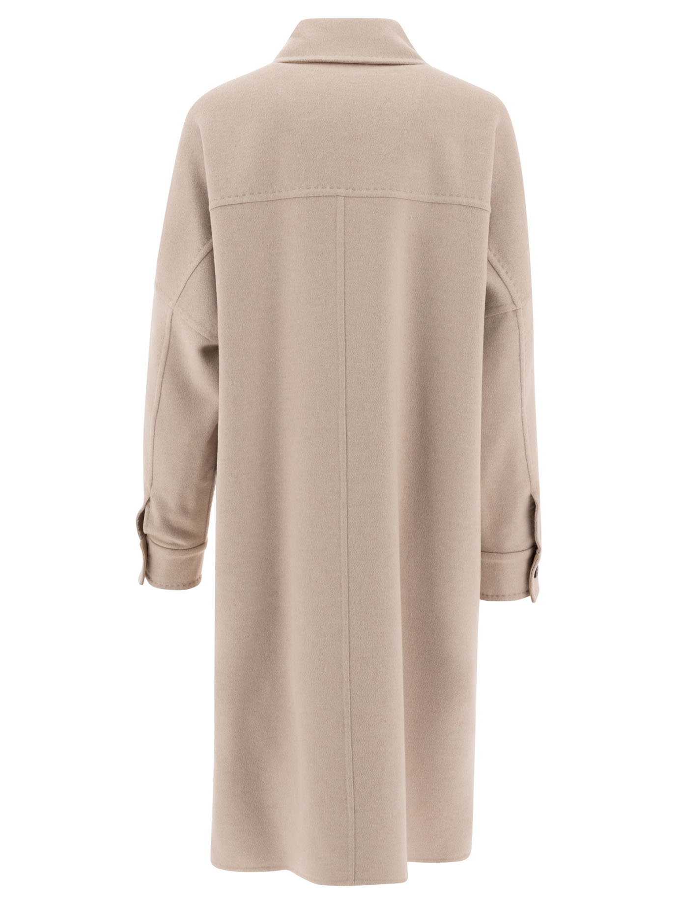 MAX MARA ATELIER Beige Oversize coat in cashmere